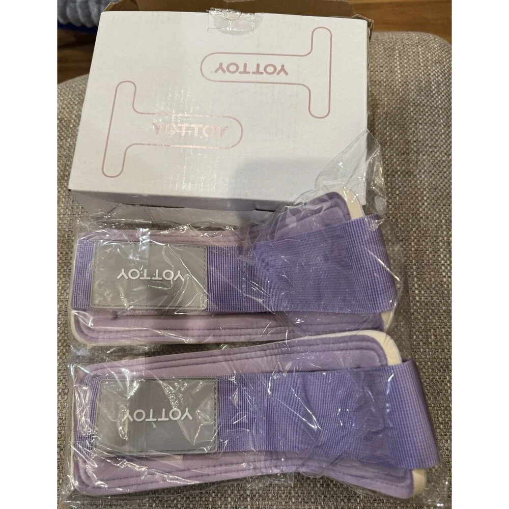 YOTTOY Ankle Resistance Bands with Cuffs, Adjustable Ankle Straps for Leg Purple